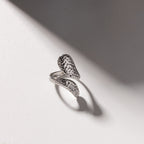 Aurora Texture Adjustable Ring – Silver (18K Gold Plated)