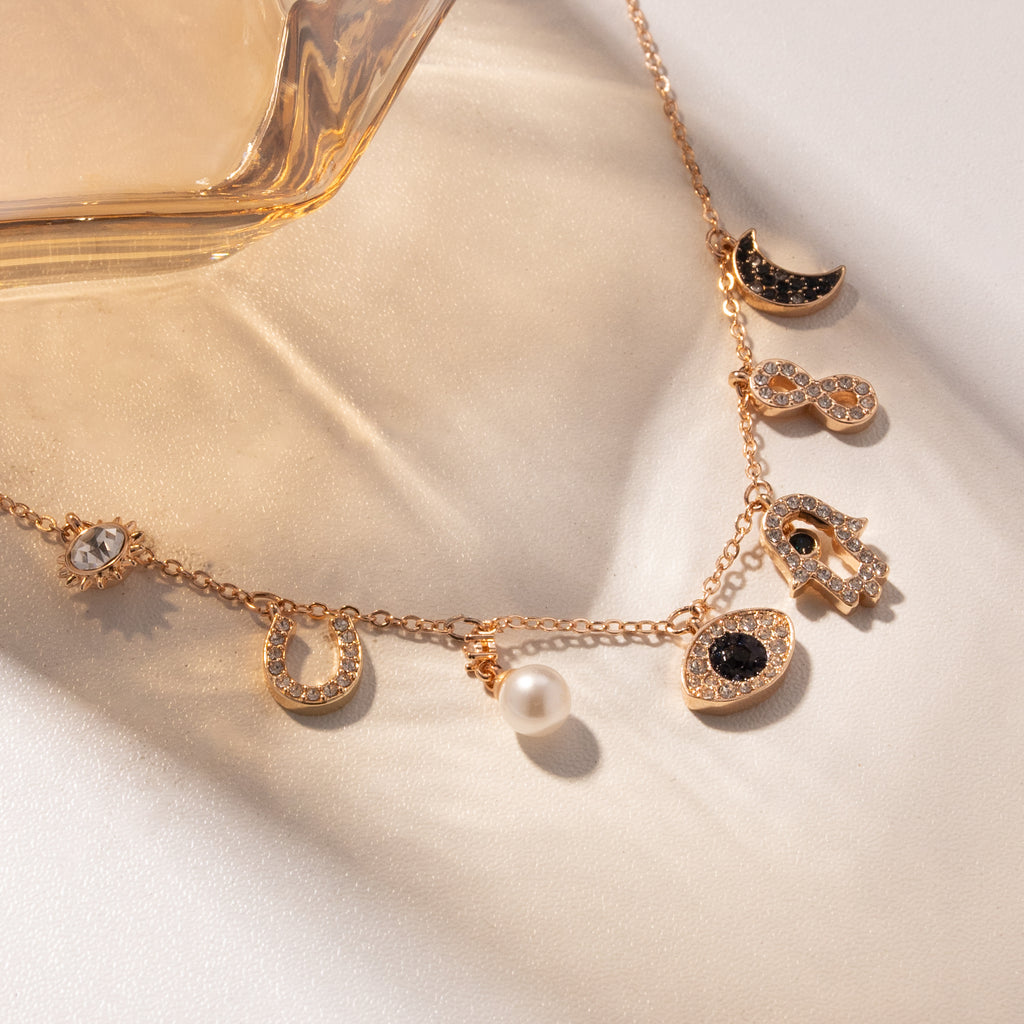 Celestia Charm Necklace - Gold Plated