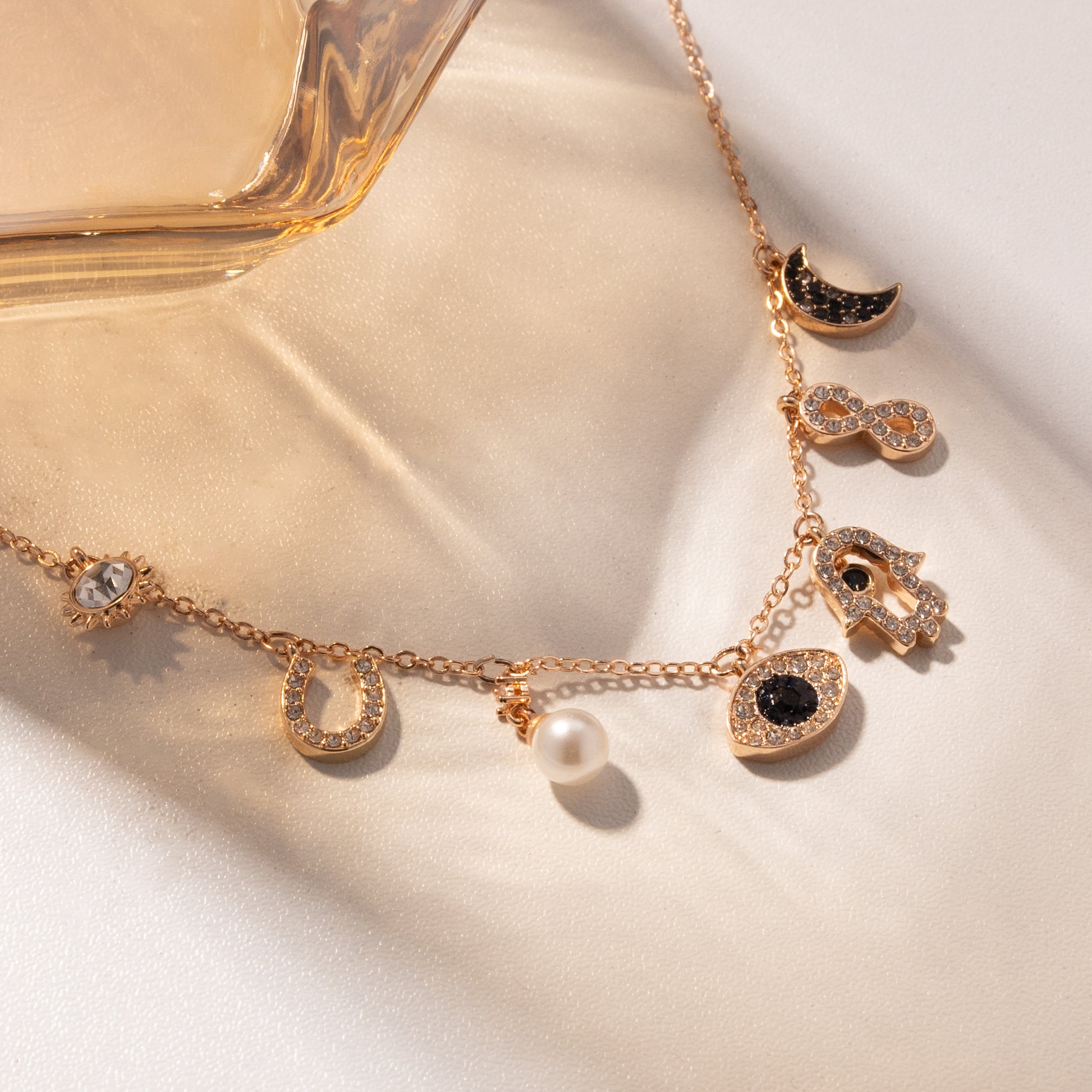 Celestia Charm Necklace - Gold Plated