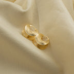 Aurora Textured Gold Drop Earrings - Gold Plated