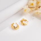 Aurelia Greek Hoop Earrings - Gold Plated