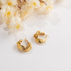 Aurelia Greek Hoop Earrings - Gold Plated