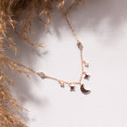 Stella Moon Charm Necklace - Gold Plated