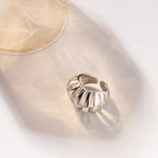 Helix Sculpt Statement Ring – Silver