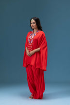 Inara Scarlet Drape Co-ord Set