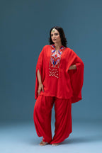 Inara Scarlet Drape Co-ord Set