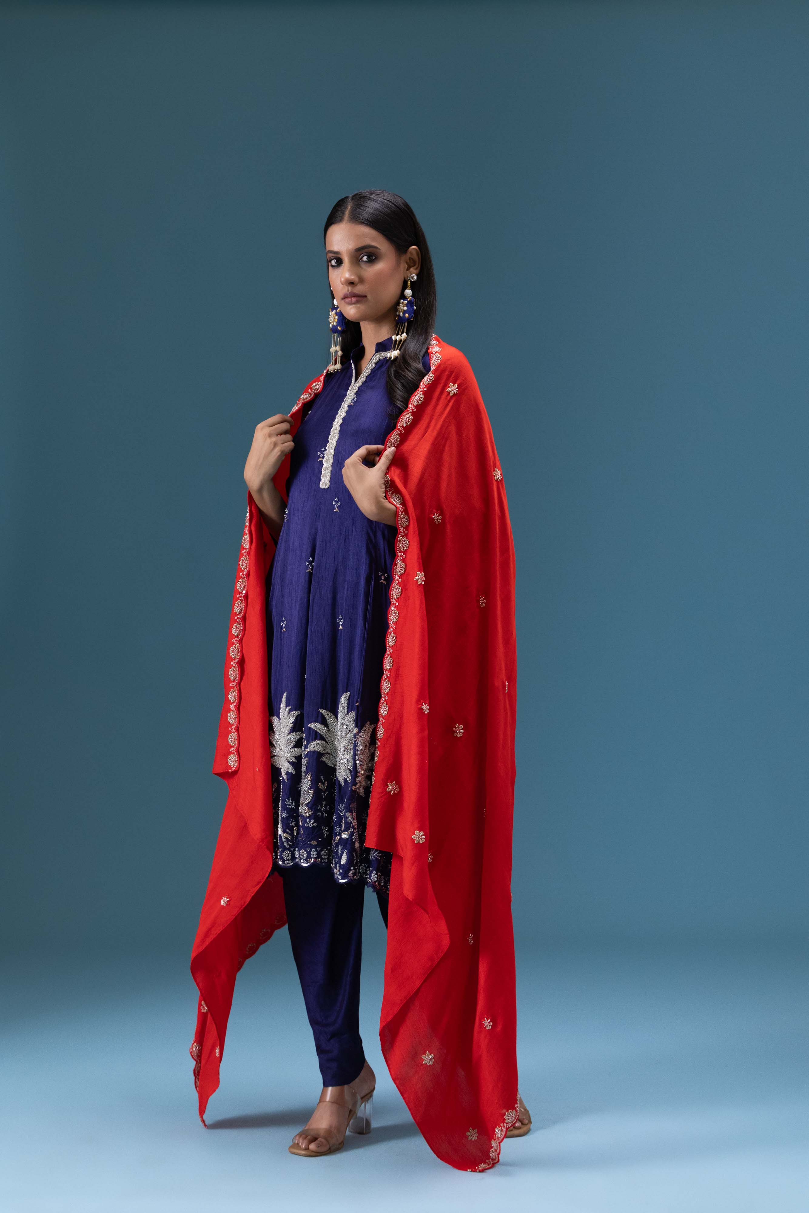 Neelam Embroidered Kurta Set with Dupatta