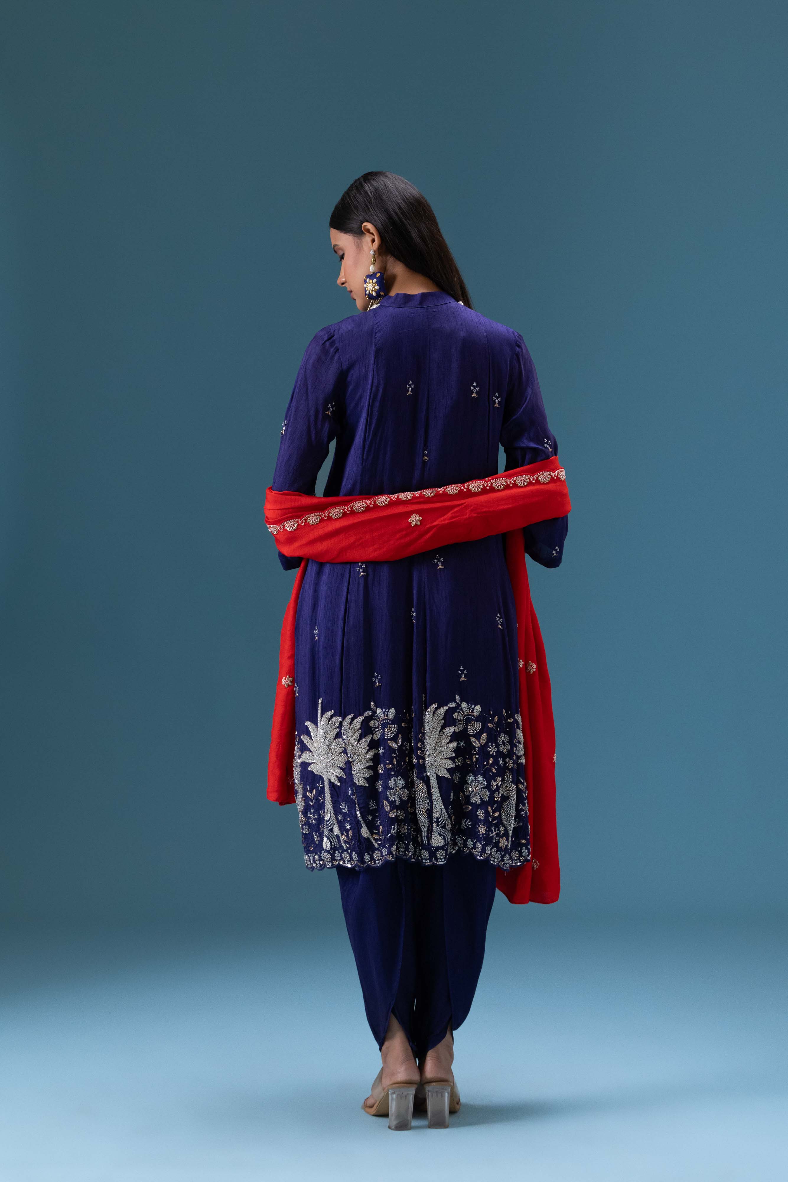 Neelam Embroidered Kurta Set with Dupatta