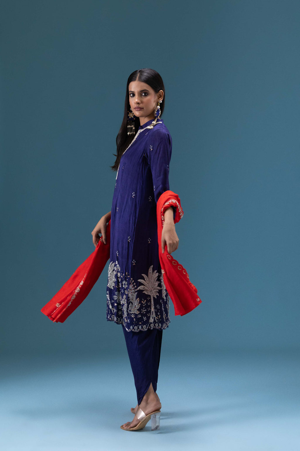 Neelam Embroidered Kurta Set with Dupatta