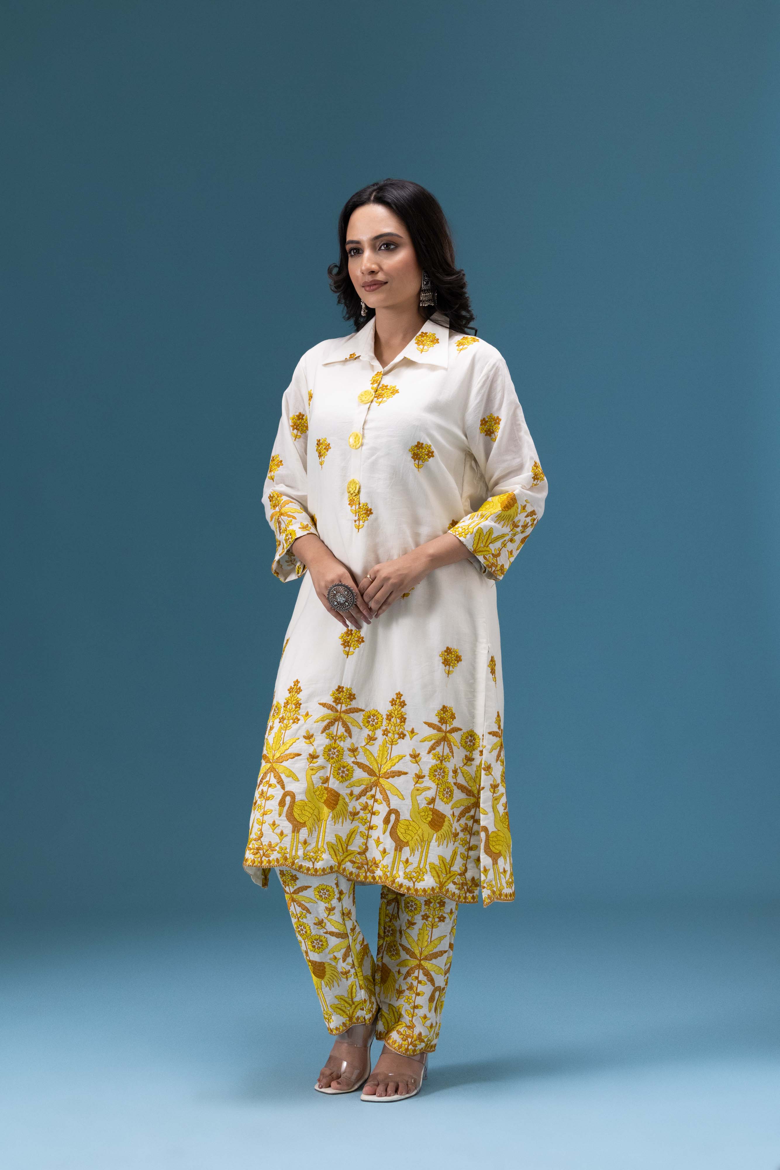 Gul Ivory Embroidered Co-ord Set