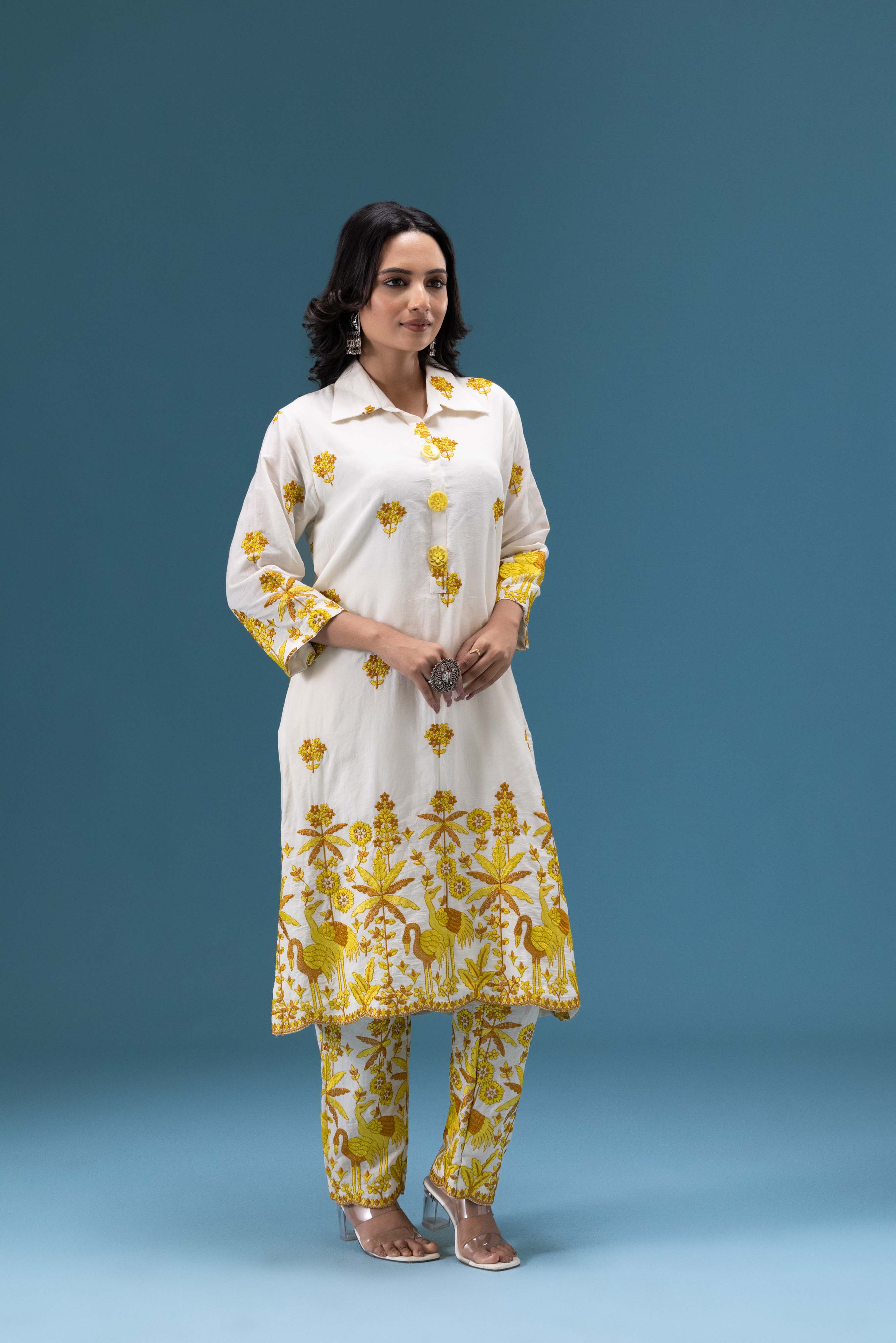 Gul Ivory Embroidered Co-ord Set