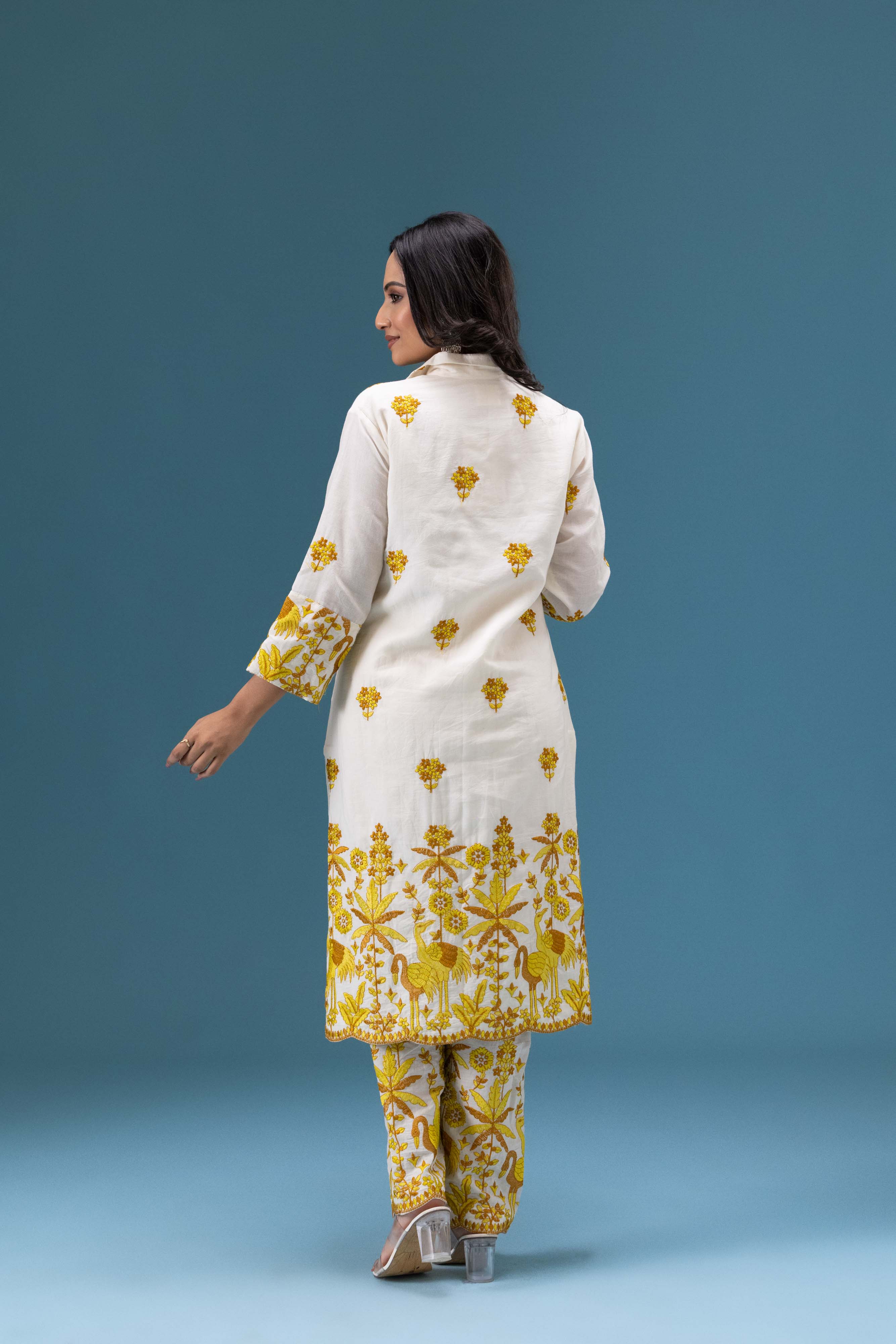 Gul Ivory Embroidered Co-ord Set