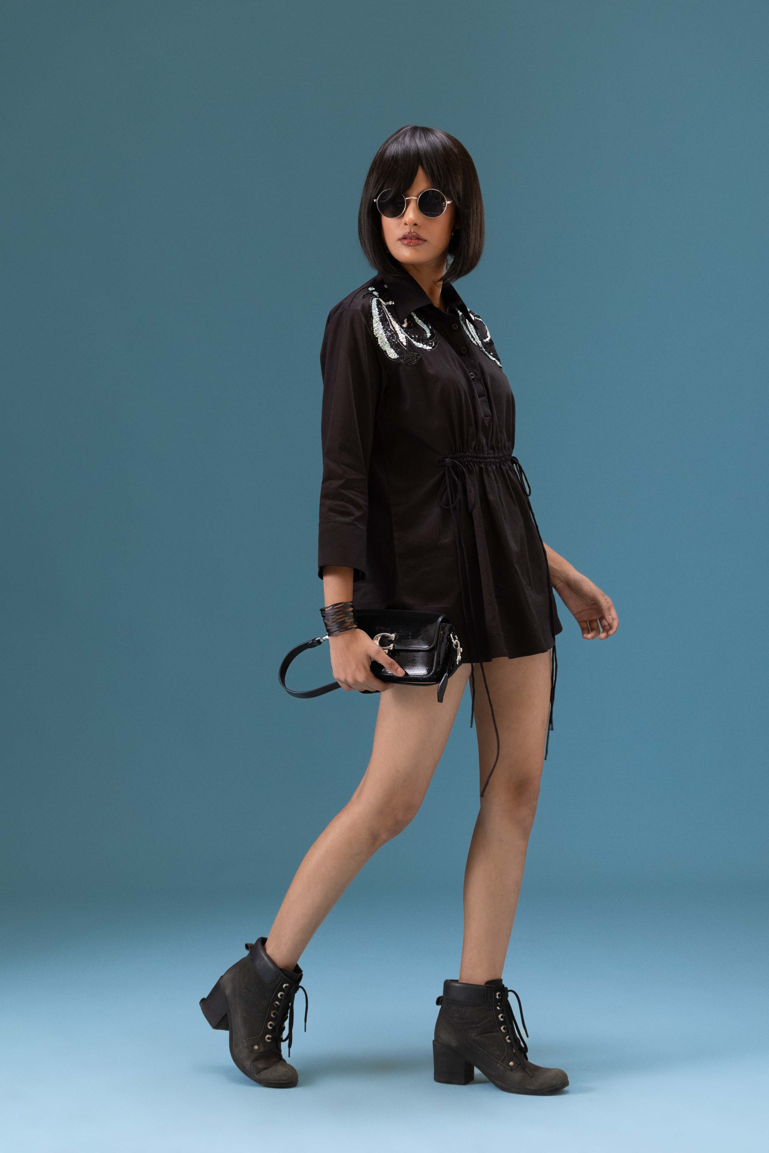 Midnight Sequin Detail Shirt