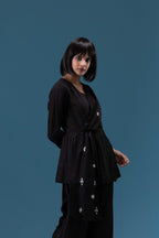 Black Draped Co-ord Set