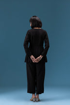 Black Draped Co-ord Set