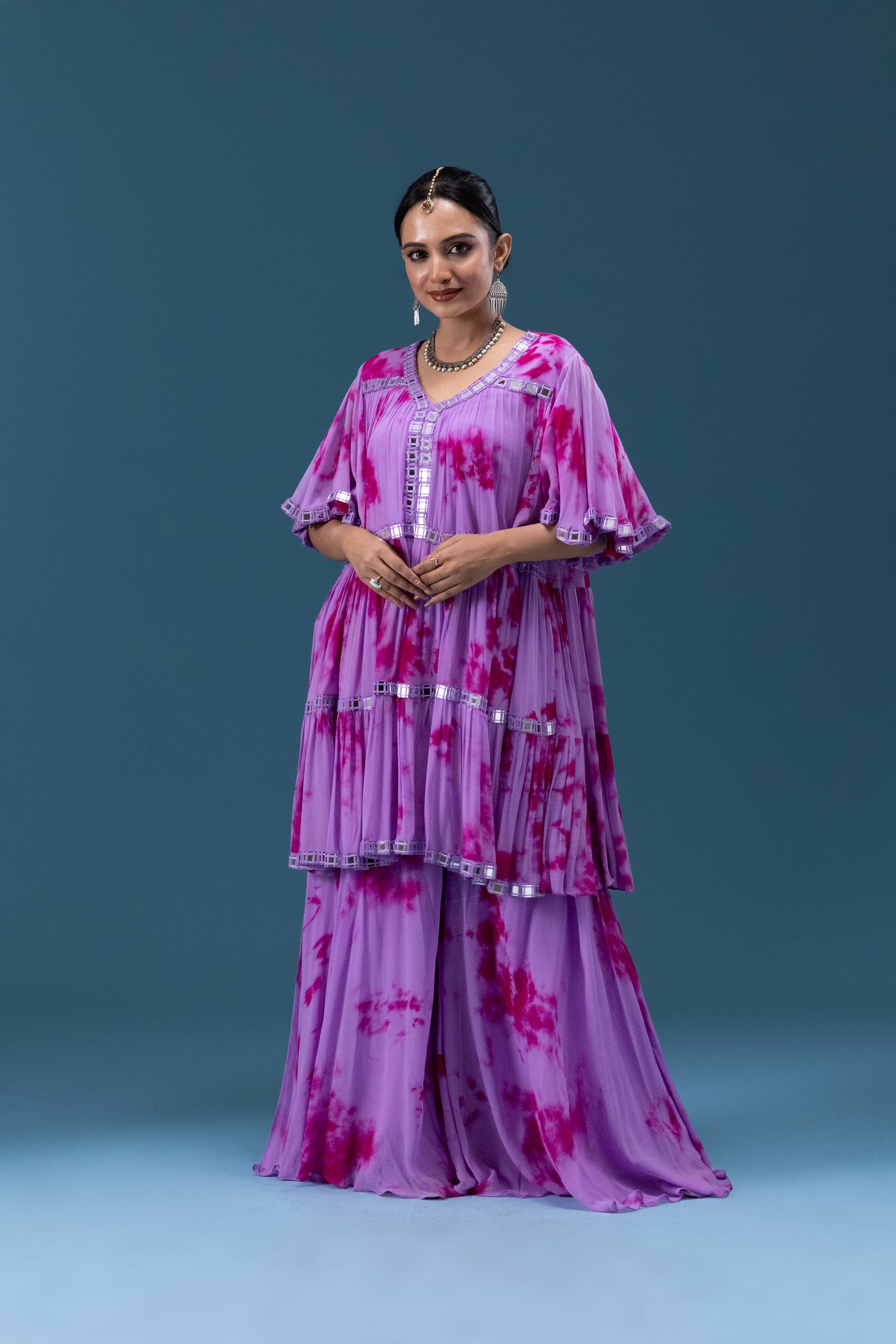 Rangrez Lilac Tie-Dye Set