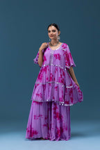 Rangrez Lilac Tie-Dye Set