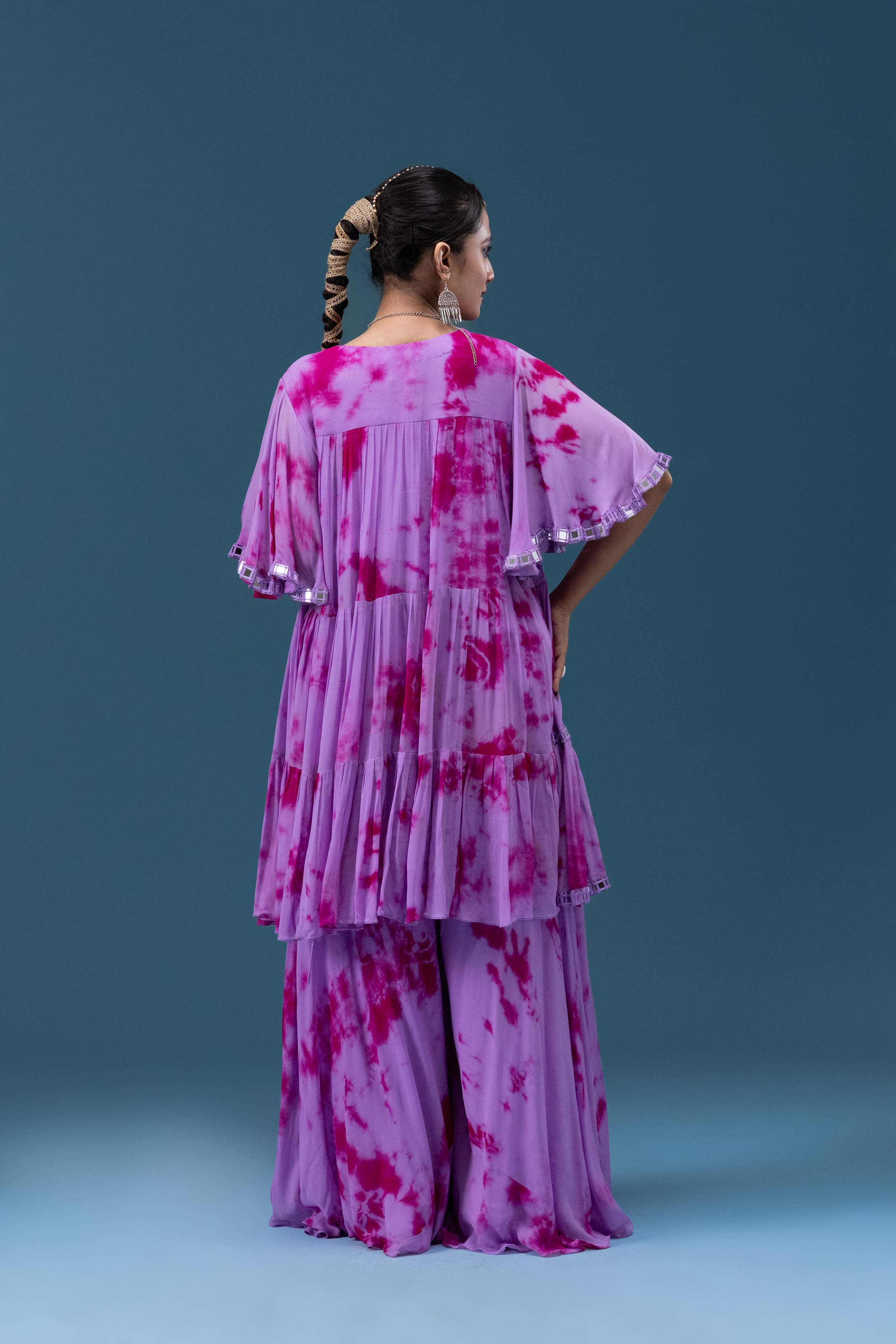 Rangrez Lilac Tie-Dye Set