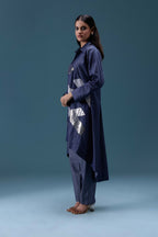 Navy Denim Geometric Sequin Co-ord Set