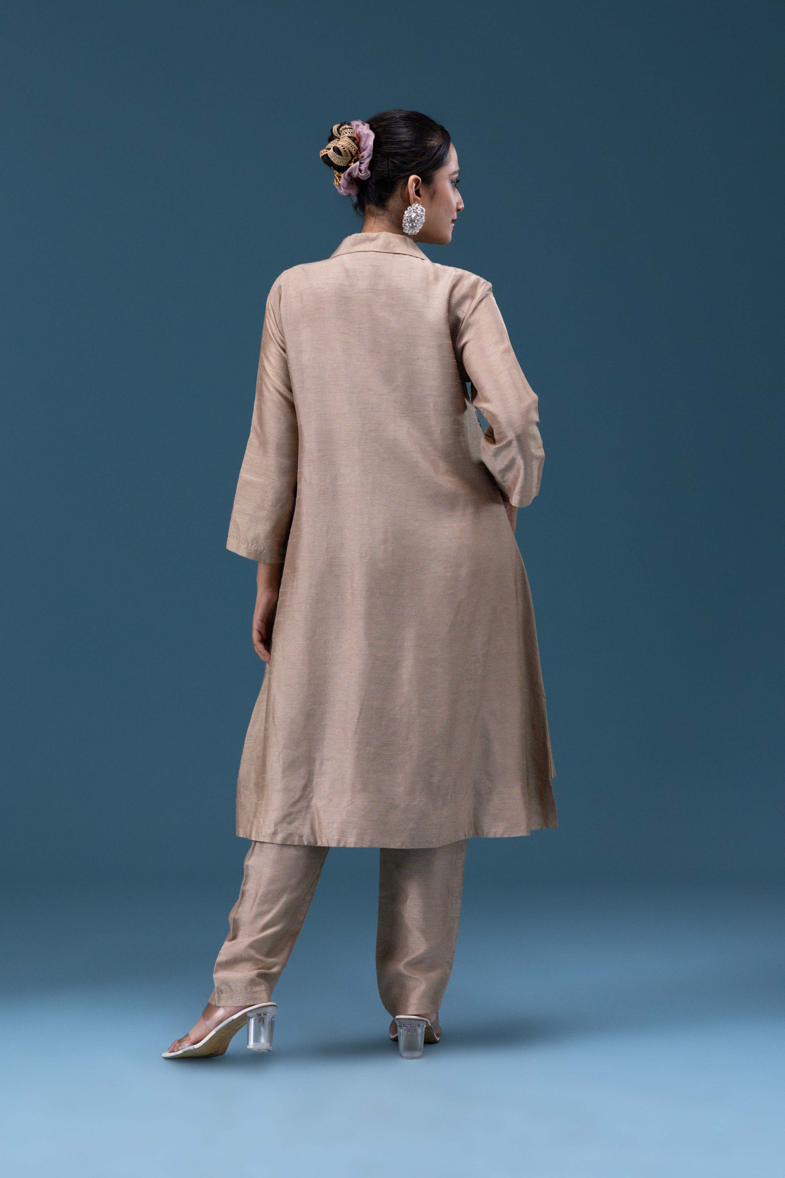 Aarna Champagne Sequin Co-ord Set