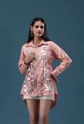 Blush Sequin Panel Shirt