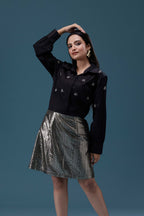 Black & Silver Embellished Dress