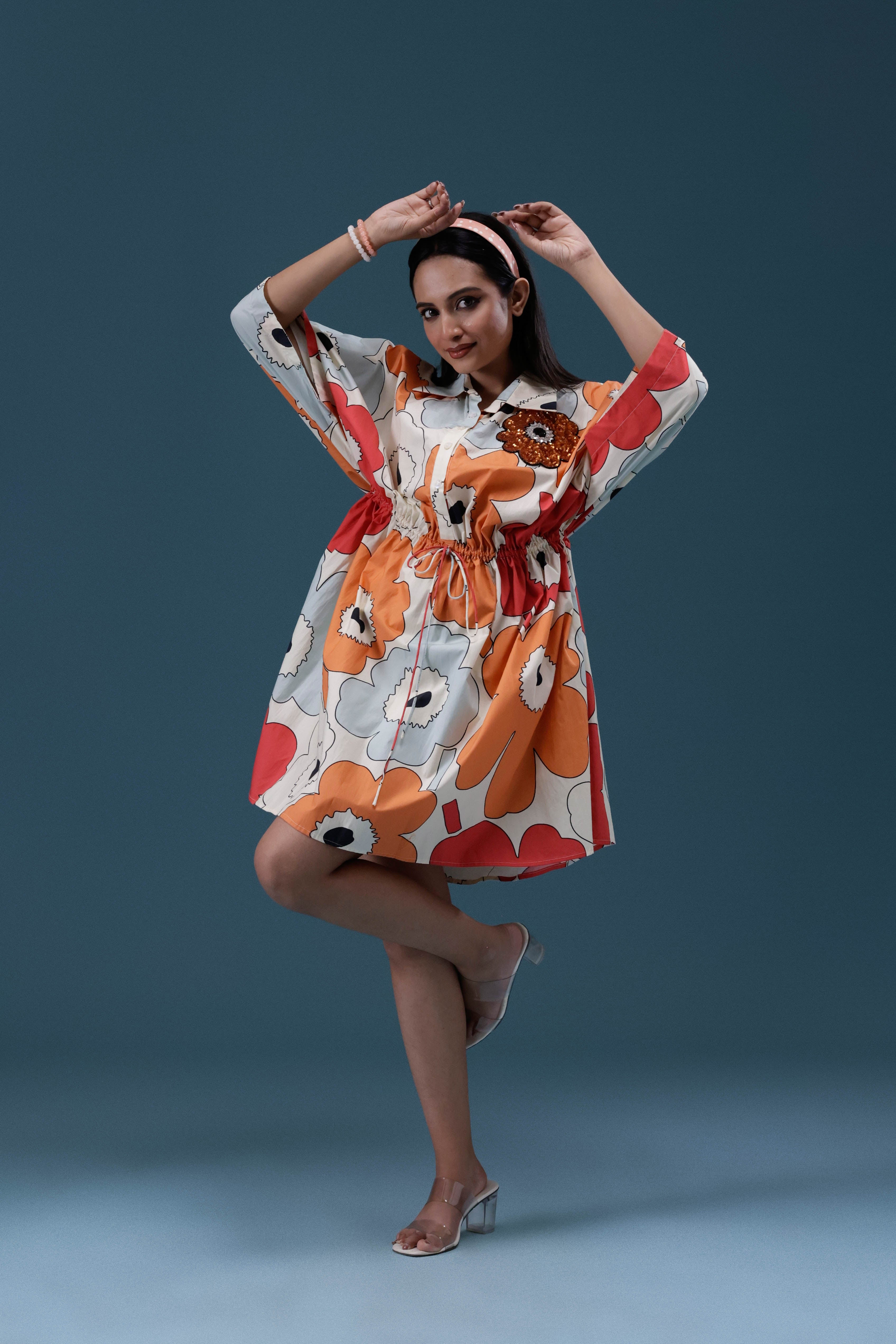 Floral Printed Short Dress