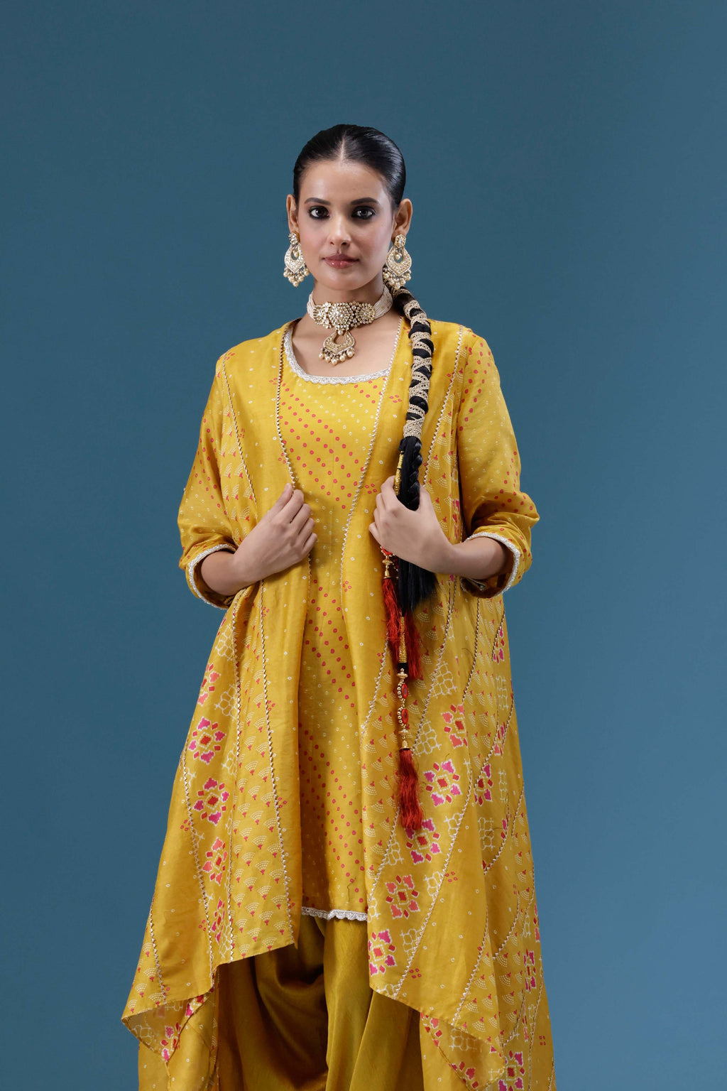 Riwaayat Mustard Drape 3-Piece Set