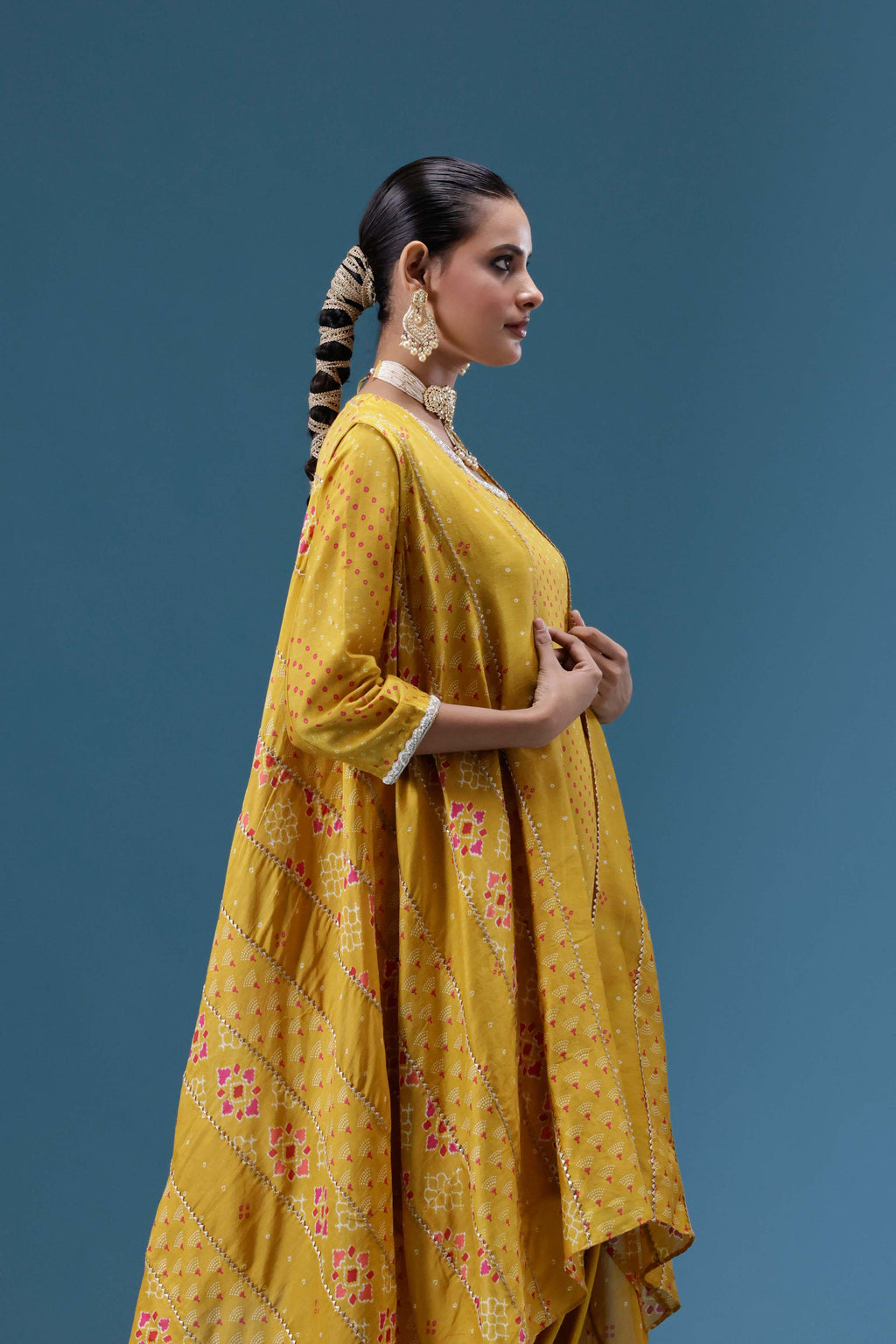 Riwaayat Mustard Drape 3-Piece Set