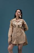 Gold Sequin Patch Shirt