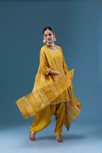 Riwaayat Mustard Drape 3-Piece Set
