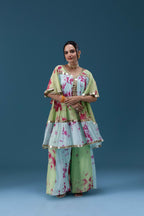 Rangrez Pastel Tie-Dye Tiered Set