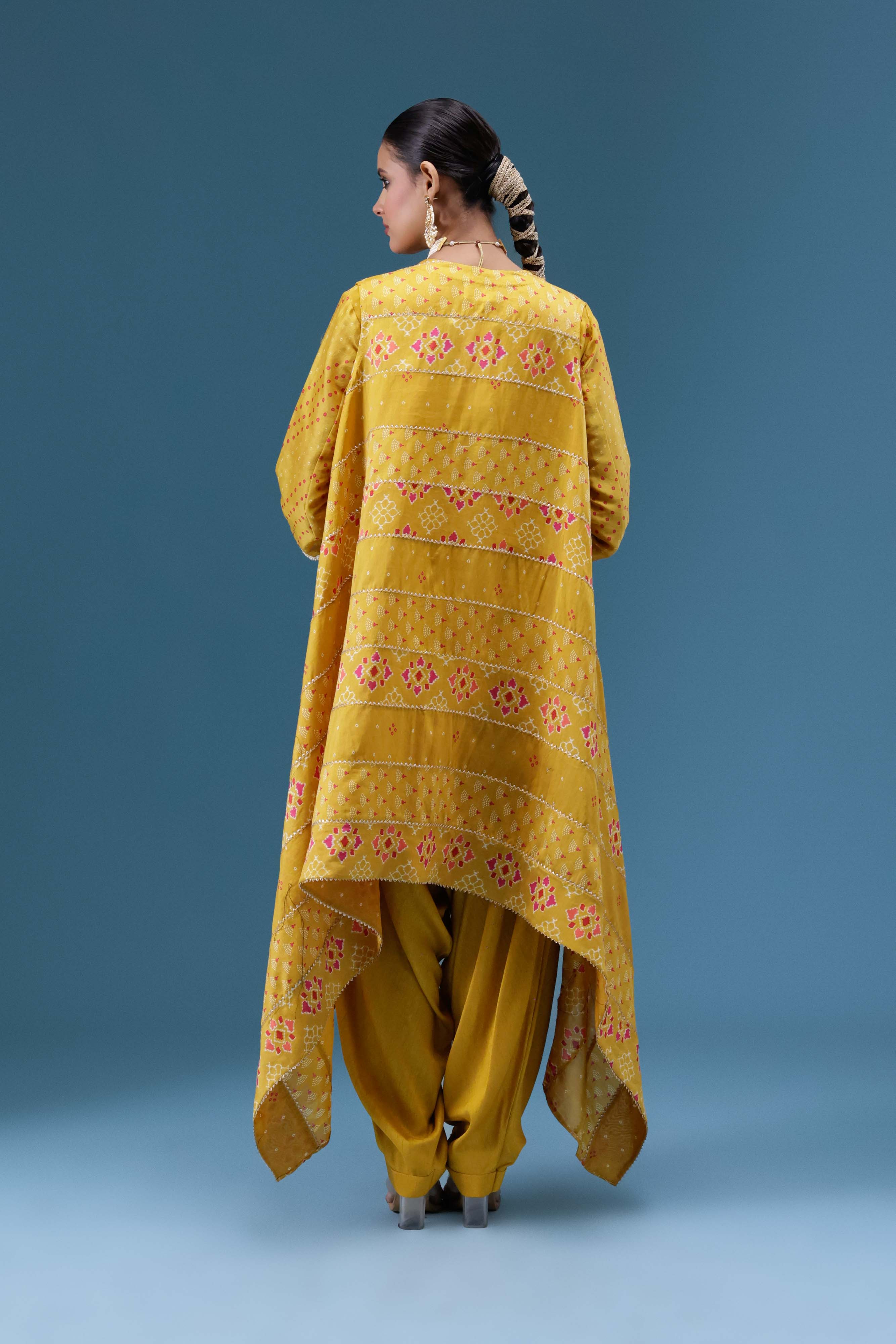 Riwaayat Mustard Drape 3-Piece Set