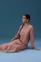 Gulnaar Blush Embroidered Kurta Set