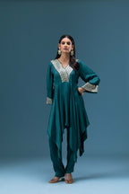 Zaria Emerald Drape Co-ord Set