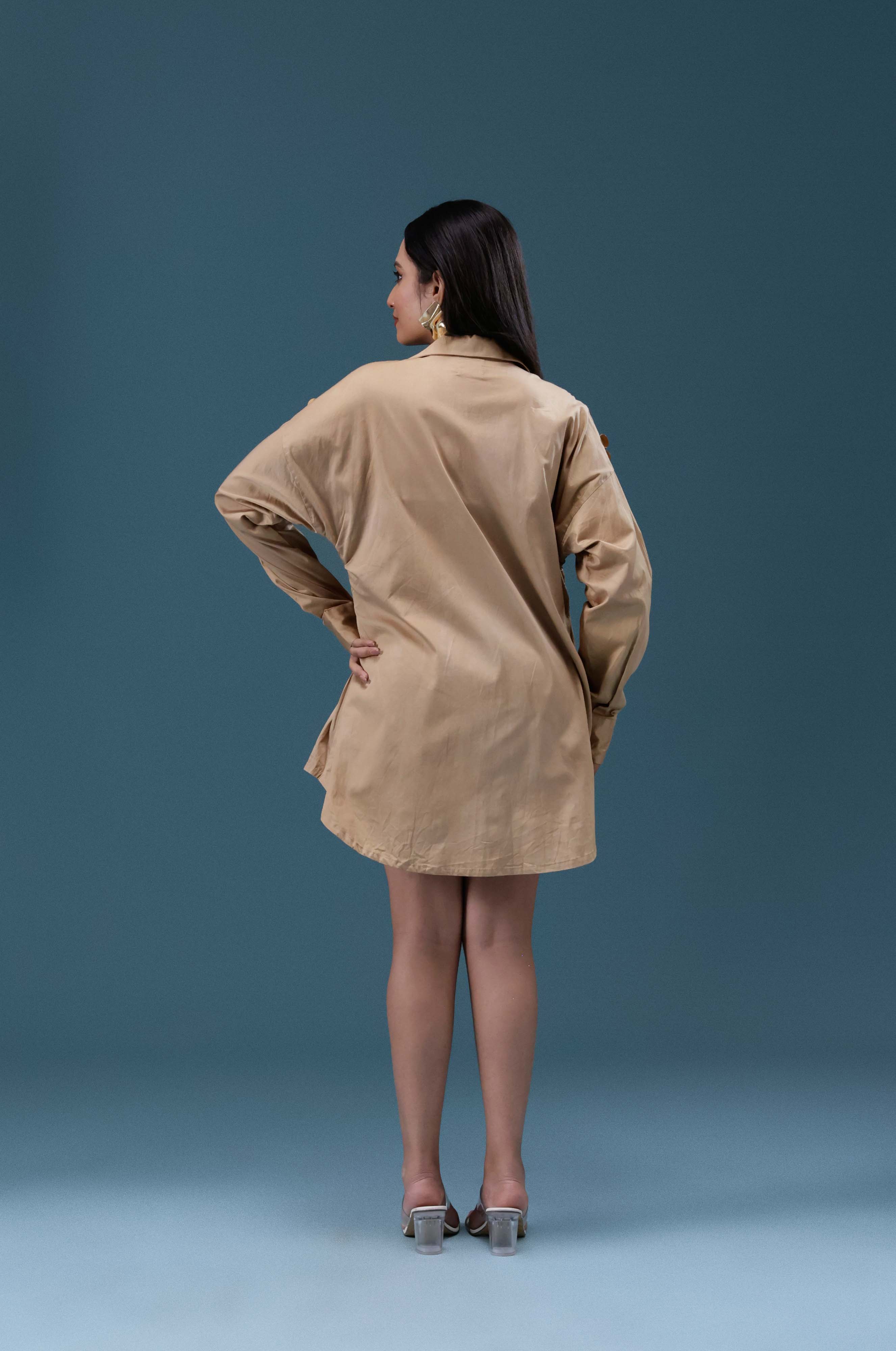 Gold Sequin Patch Shirt