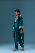 Zaria Emerald Drape Co-ord Set