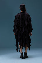Black Ruffle Statement Dress