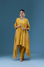 Riwaayat Mustard Drape 3-Piece Set
