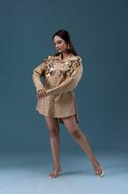 Gold Sequin Patch Shirt