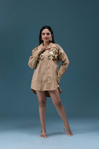 Gold Sequin Patch Shirt