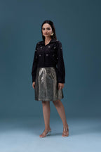 Black & Silver Embellished Dress