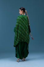 Zeenat Green Bandhani Mirror Work Set