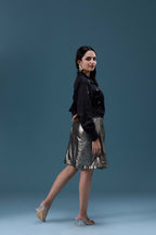 Black & Silver Embellished Dress