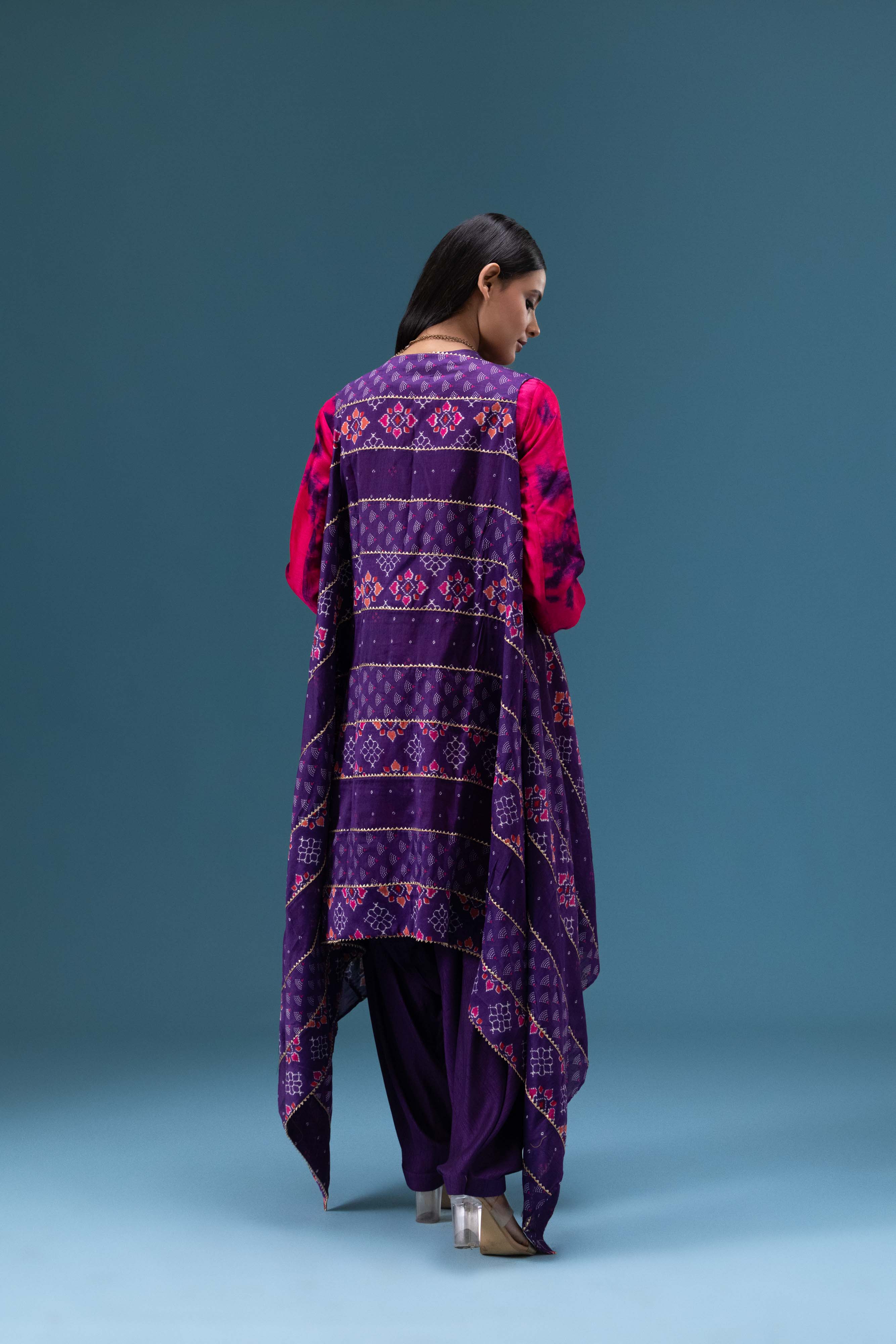 Riwaayat Magenta Drape 3-Piece Set